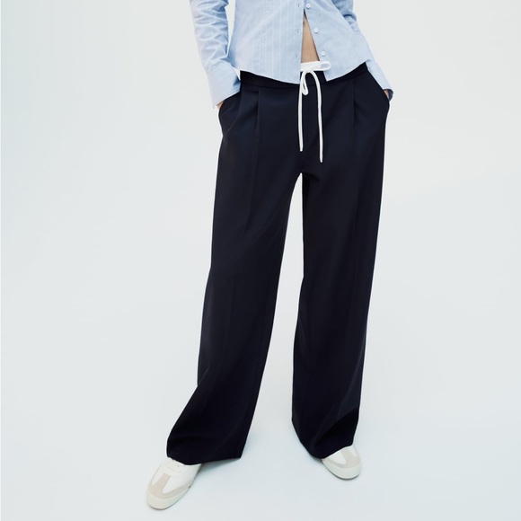 NWT Zara double waist wide leg pants - Picture 3 of 6